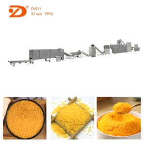 Bread crumbs making machine double screw extruder
