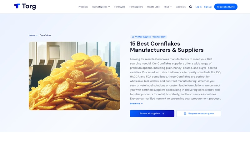 15  Cornflakes Manufacturers and Suppliers (2026) machinery
