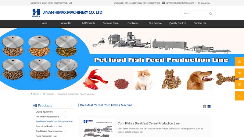 Breakfast Cereal Corn Flakes Machine China Factory_Made in China_China Supplier_Machine Maker machinery
