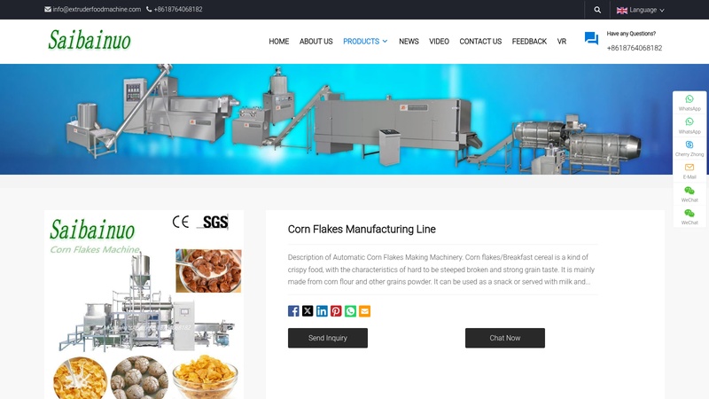 China Corn Flakes Manufacturing Line Manufacturers, Suppliers machinery