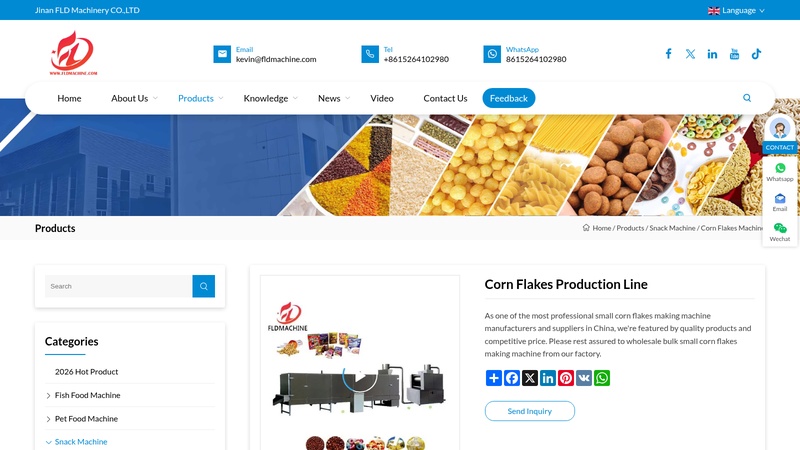 China Corn Flakes Production Line Suppliers, Manufacturers, Factory machinery