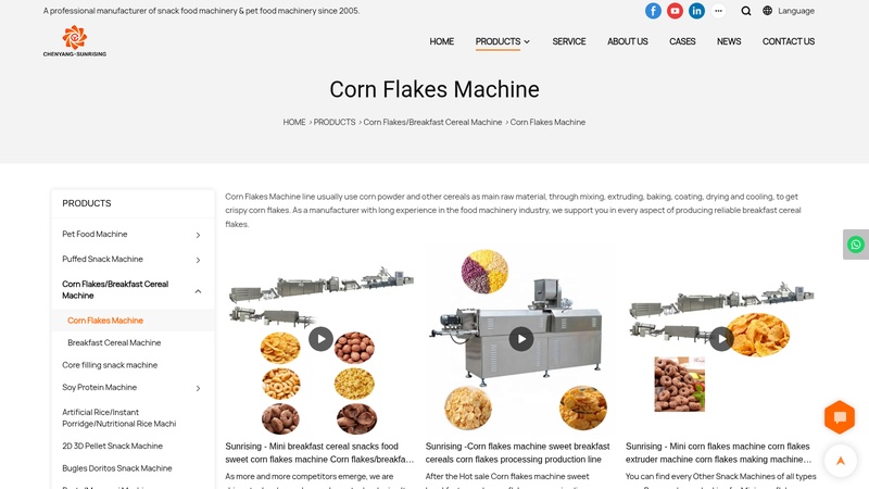 Corn Flakes Machine Manufacturers & Suppliers machinery