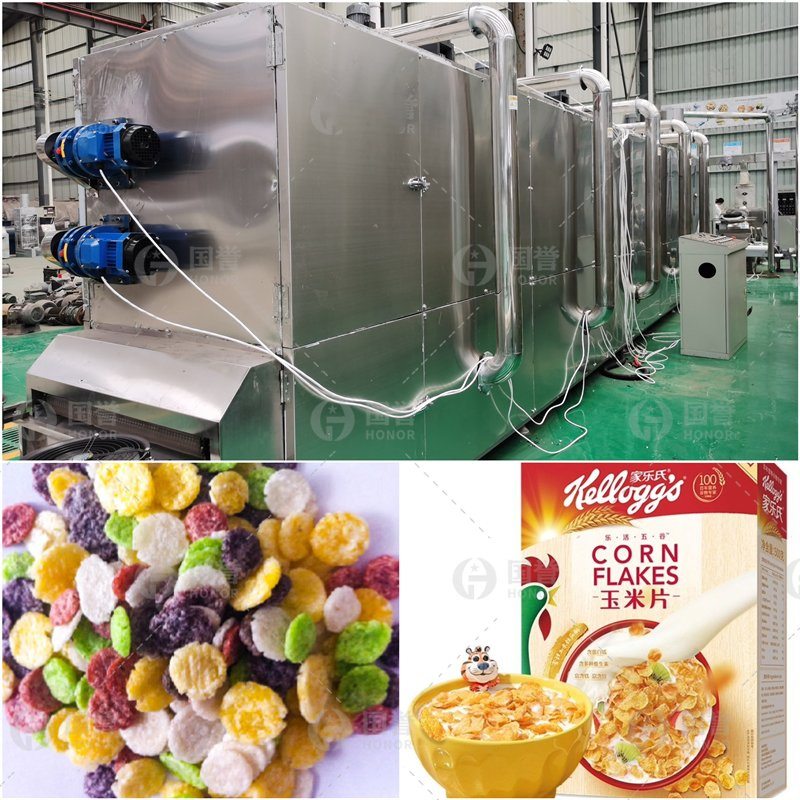 A stock image illustrating corn flakes making machine concepts
