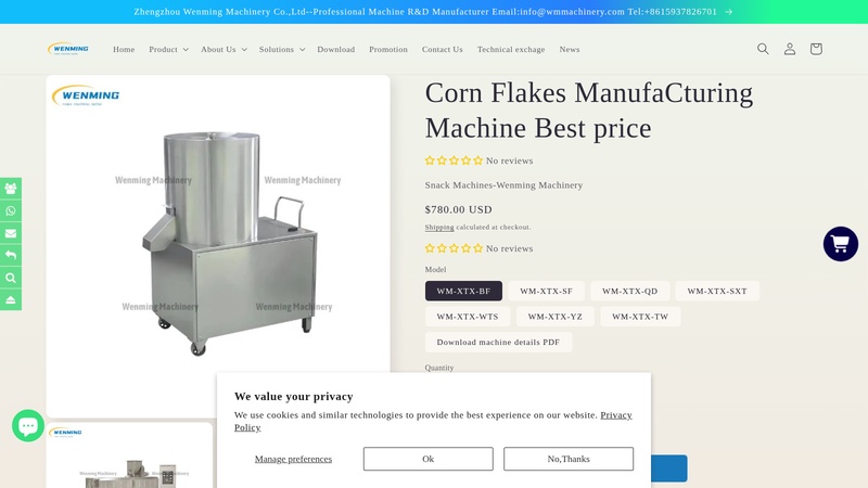 Corn Flakes ManufaCturing Machine  price machinery