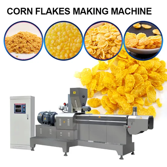 A stock image illustrating maize flakes making machine concepts