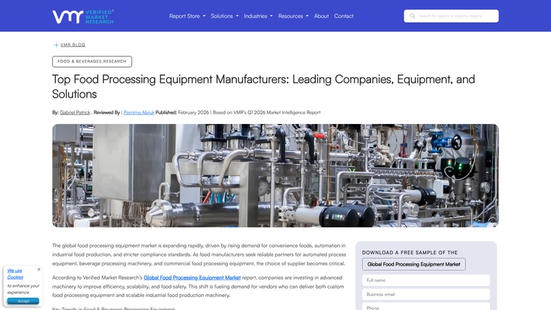 Top Food Processing Equipment Manufacturers 2026 machinery
